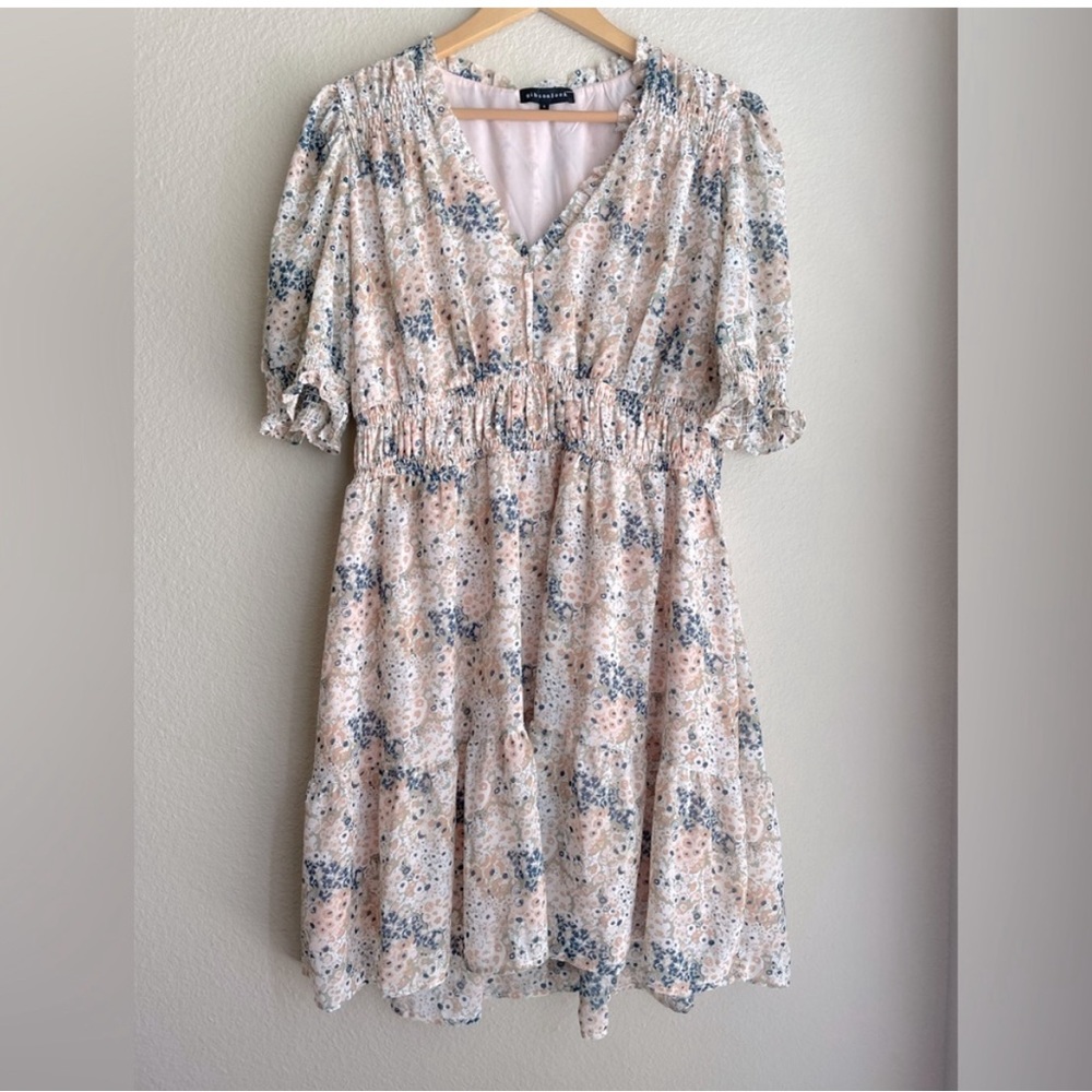 Gibsonlook Floral Ruffle Dress
